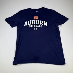 Under Armour Auburn Football T-Shirt Mens Medium Short Sleeve Navy Blue‎